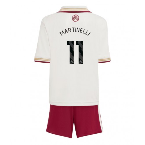 Otroški Nogometni dresi Arsenal Gabriel Martinelli #11 Tretji 2025-26 Kratek Rokav (+ Kratke hlače)